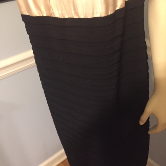 Champagne and black cocktail dress - Picture 4 of 5